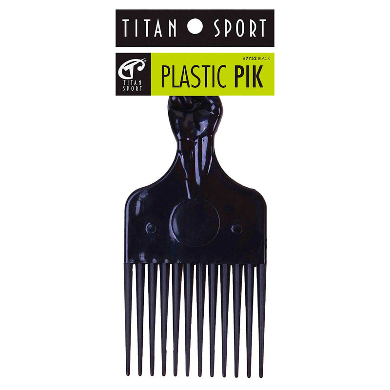 TITAN Plastic Hair Pick Black