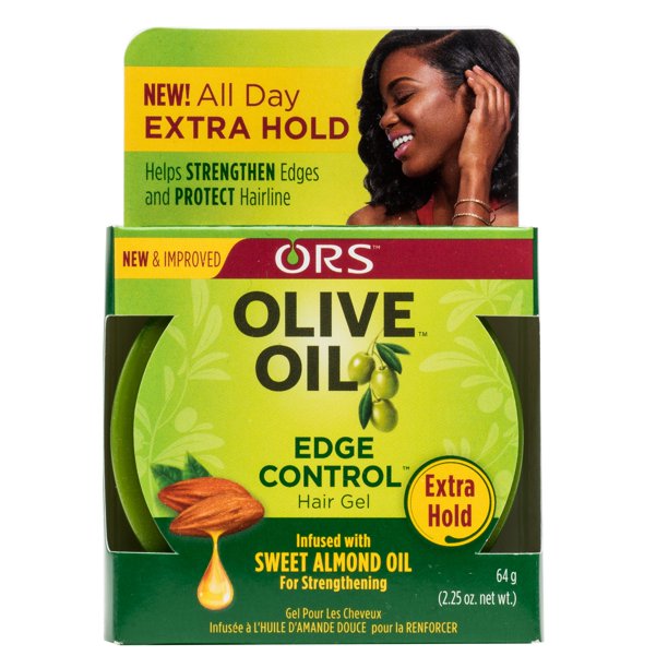 ORS Olive Oil Edge Control Nourishing Jar Hair Styling Gel, 2.25 oz