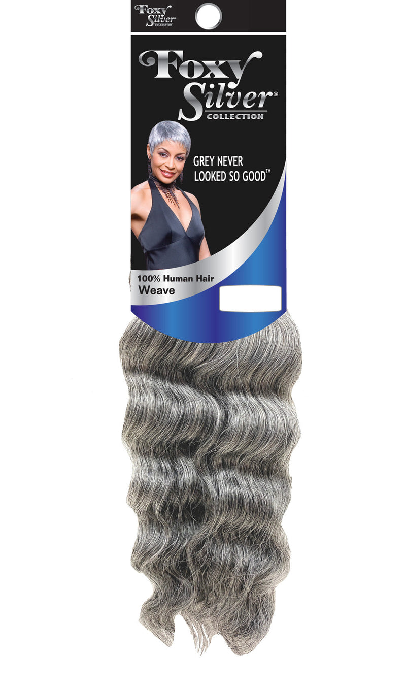 FOXY SILVER COLLECTION SALT AND PEPPER HUMAN HAIR EXTENSIONS