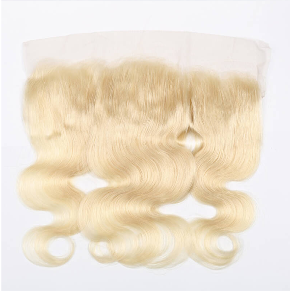 613 Blonde Hair Body Wave Transparent Lace Frontal 13 x 4