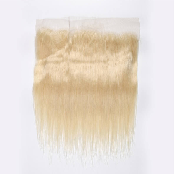 613 Blonde Silky Straight Transparent Lace Frontal