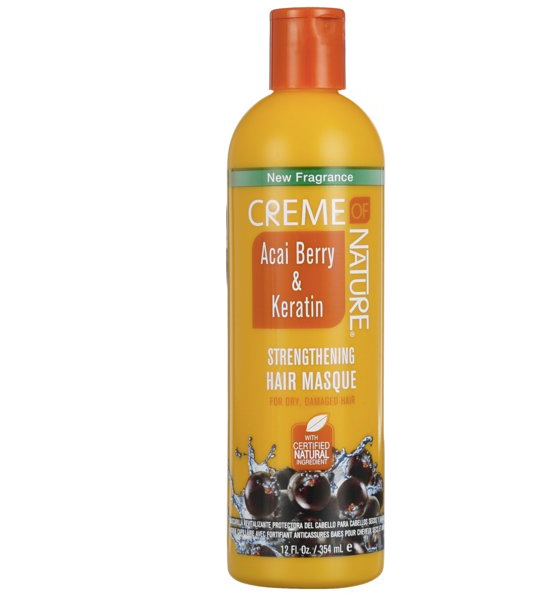 Creme of Nature Strengthening Hair Masque with Acai Berry & Keratin, 12 oz